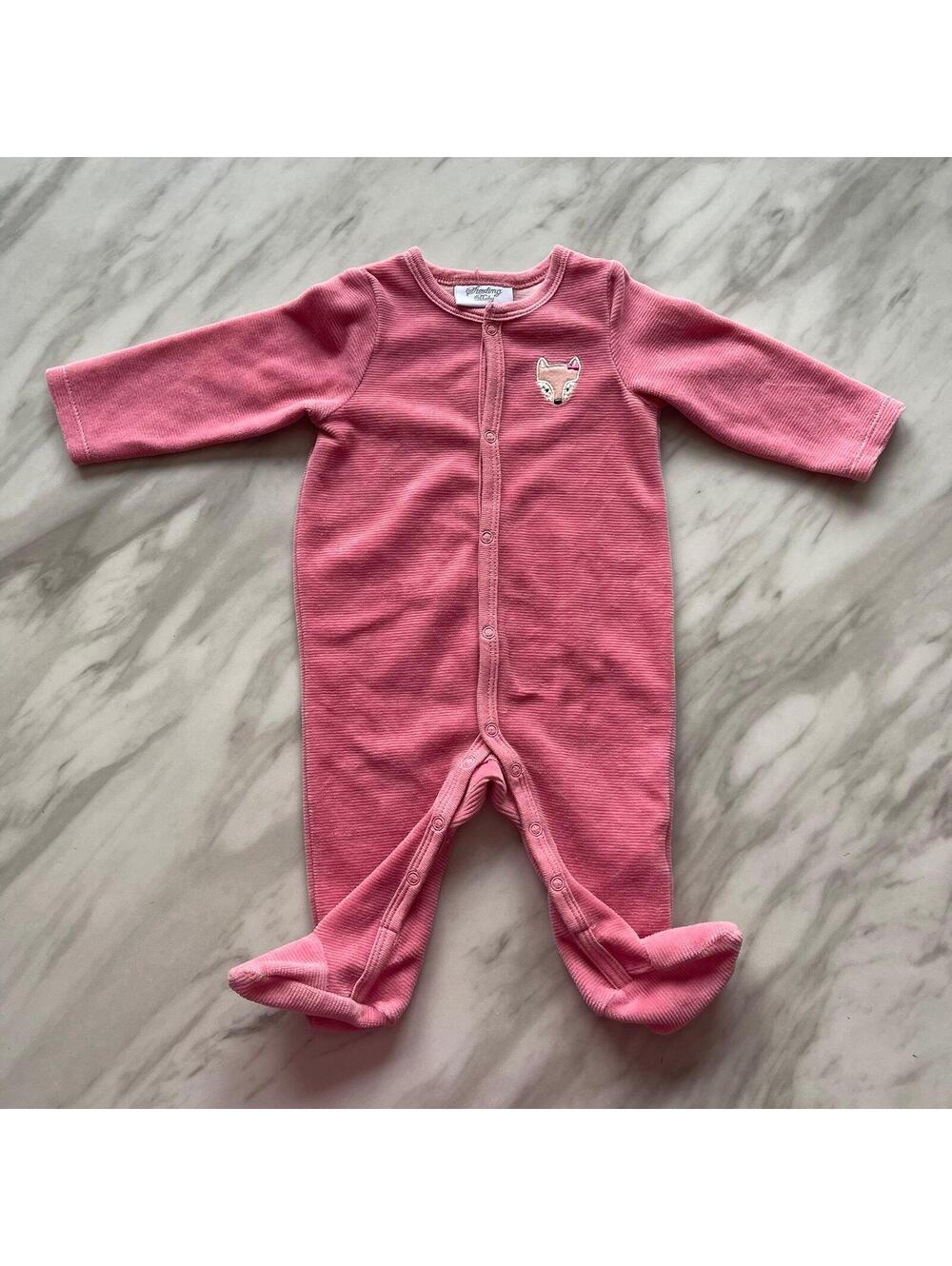 Sterling Baby Infant Girl's Size 6m Fox Button Up Sleeper